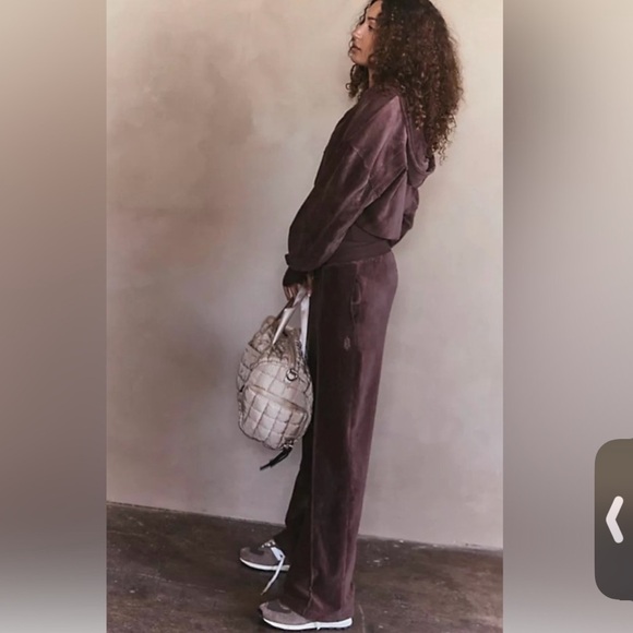 FP Movement by Free People Chocolate Velour Jogger Set - Picture 2 of 14